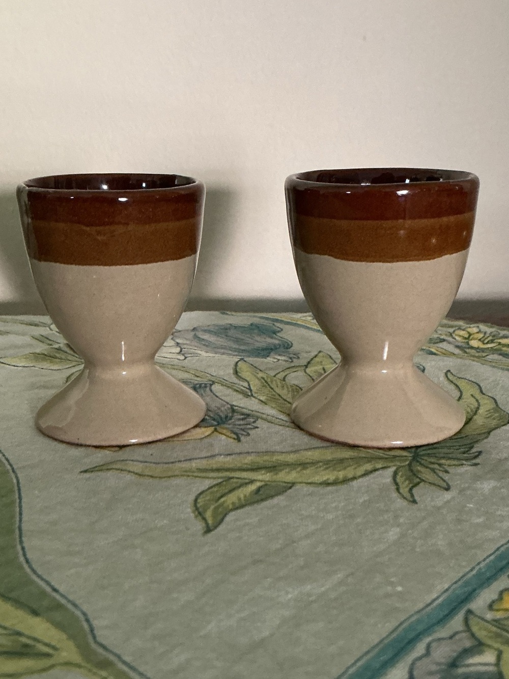 MCM Brown Striped Egg Cups - Set of 2
